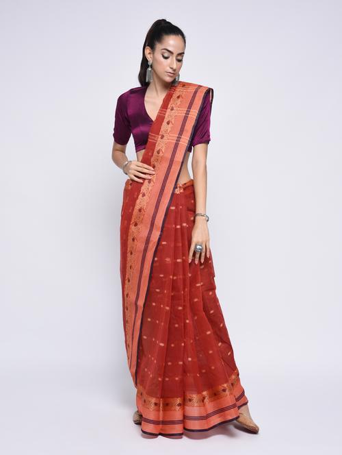 bengal tangail tant saree - 15629698 - Standard Image - 1