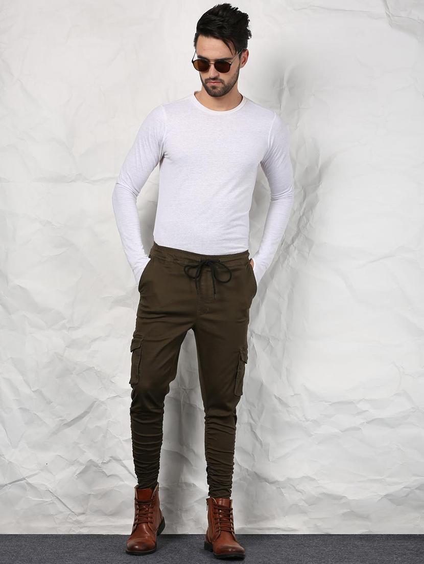 green cotton blend cargo - 15629788 - Zoom Image - 5