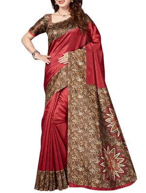 multicolor printed saree combo with blouse - 15630057 - Standard Image - 2