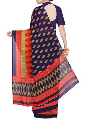 geometrical printed saree with blouse - 15630648 - Standard Image - 2