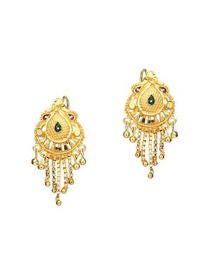 Gold Tone Mangalsutra & Earrings set - 15630804 - Standard Image - 2