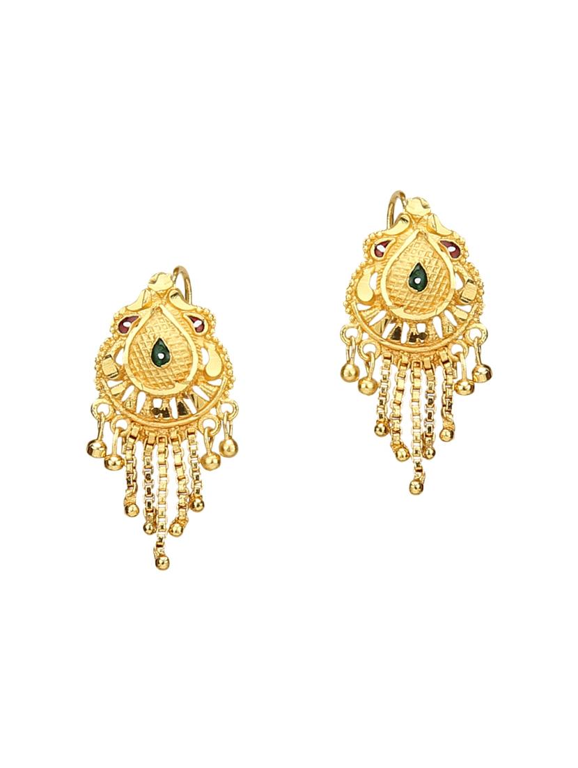 Gold Tone Mangalsutra & Earrings set - 15630804 - Zoom Image - 2