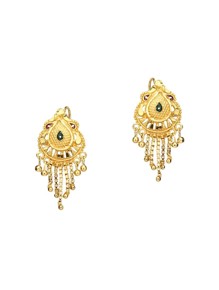 Gold Tone Mangalsutra & Earrings set - 15630805 - Zoom Image - 2