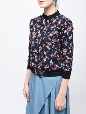 zip-up floral jacket - 15630855 - Standard Image - 5
