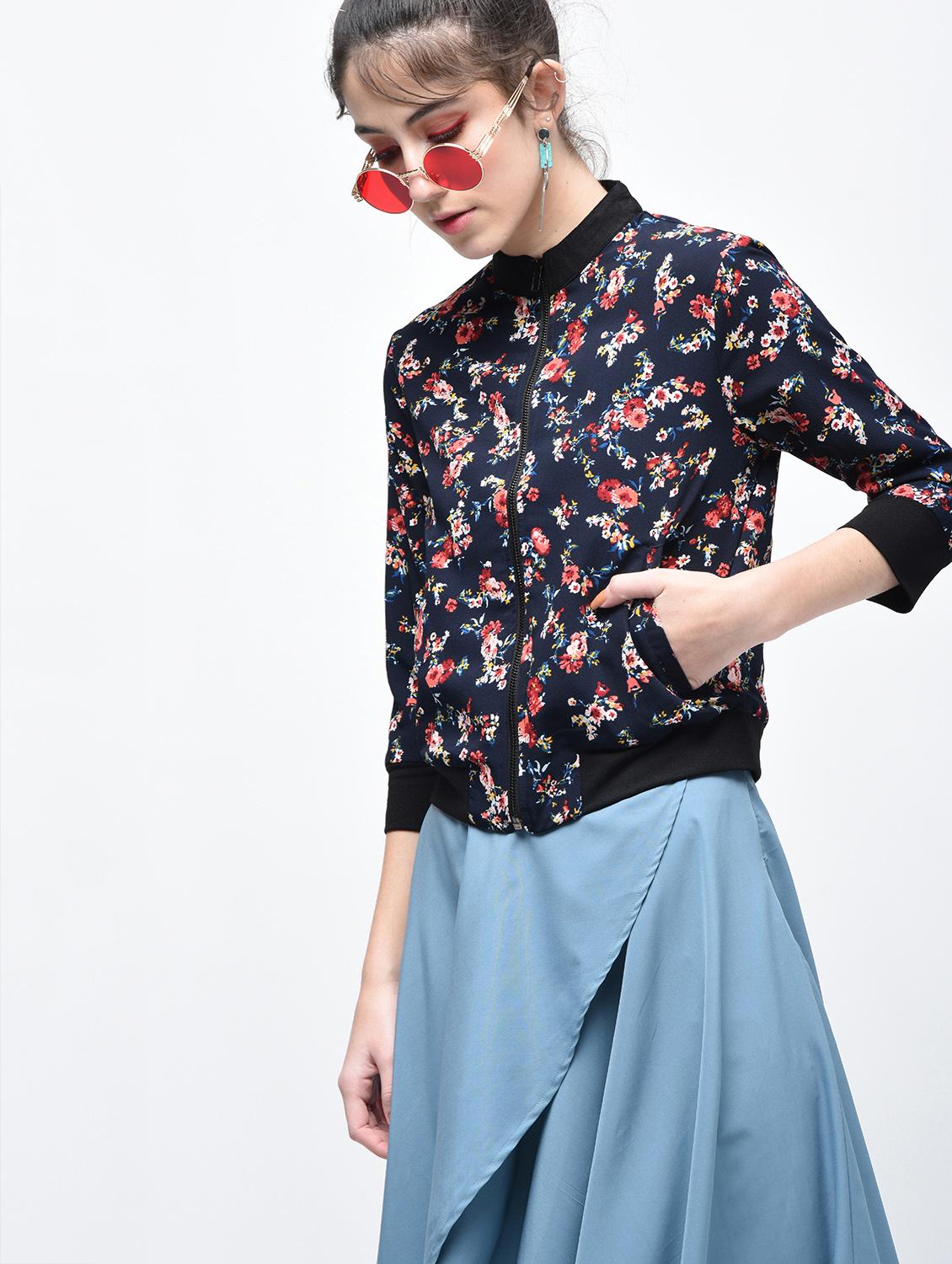 zip-up floral jacket - 15630855 - Zoom Image - 2