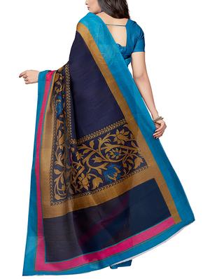floral printed saree with blouse - 15630956 - Standard Image - 2