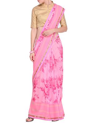 multicolor printed saree combo with blouse - 15631030 - Standard Image - 5