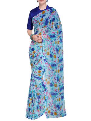 multicolor printed saree combo with blouse - 15631041 - Standard Image - 2