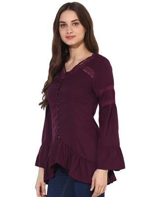 gathered hem lace detail button up top - 15631348 - Standard Image - 2