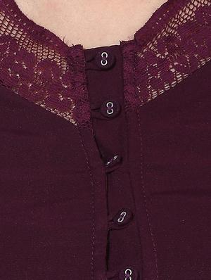gathered hem lace detail button up top - 15631348 - Standard Image - 5