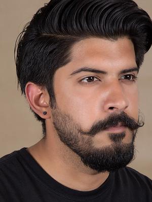 black satin less steel studs earring - 15635604 - Standard Image - 5