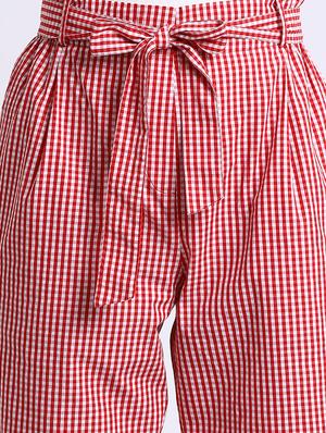 front tie belted cropped trouser - 15637125 - Standard Image - 5