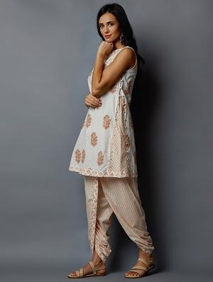 Printed a-line kurta - 15637268 - Standard Image - 2