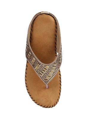 Doctor Soft gold Embellished Flats - 15642607 - Standard Image - 5