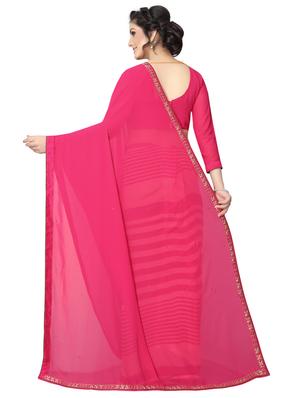 striped half and half saree with blouse - 15642648 - Standard Image - 2