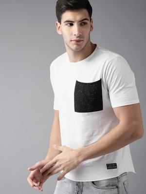 white round neck pocket t-shirt - 15643056 - Standard Image - 2