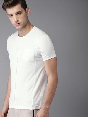 white cotton pocket t-shirt - 15643057 - Standard Image - 2