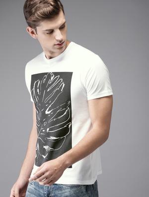 white cotton front print t-shirt - 15643059 - Standard Image - 2