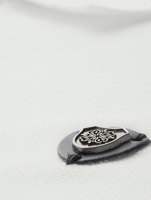 white solid polo t-shirt - 15643065 - Standard Image - 5