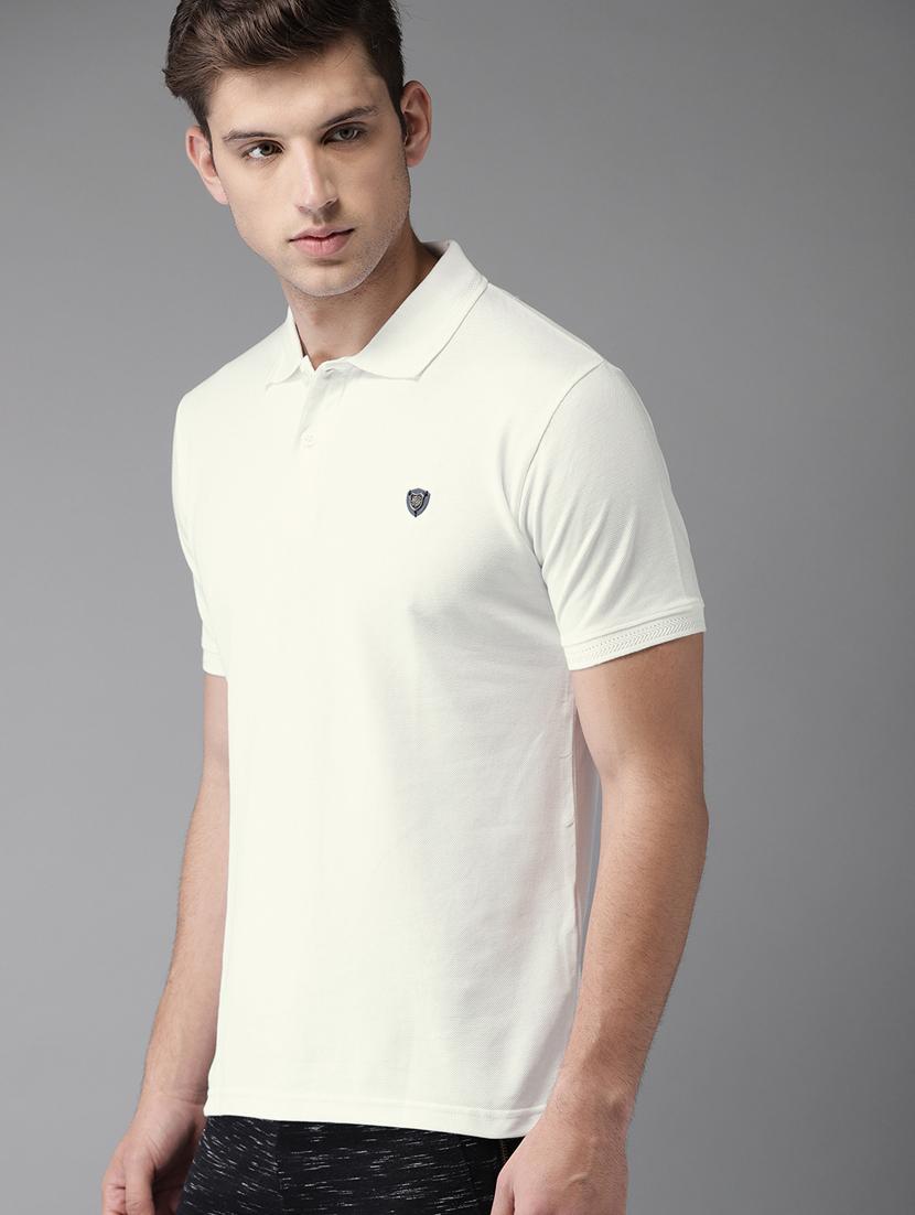 white solid polo t-shirt - 15643065 - Zoom Image - 2