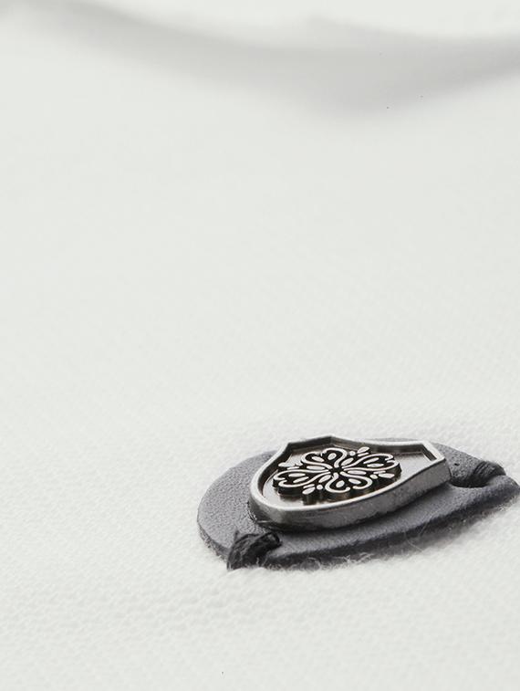 white solid polo t-shirt - 15643065 - Zoom Image - 5