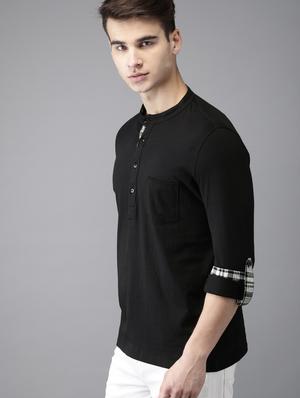 black cotton pocket t-shirt - 15643079 - Standard Image - 2