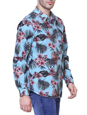 blue cotton casual shirt - 15643387 - Standard Image - 2