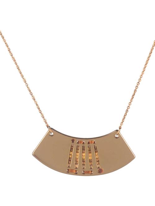 brown tone short necklace - 15643402 - Standard Image - 1