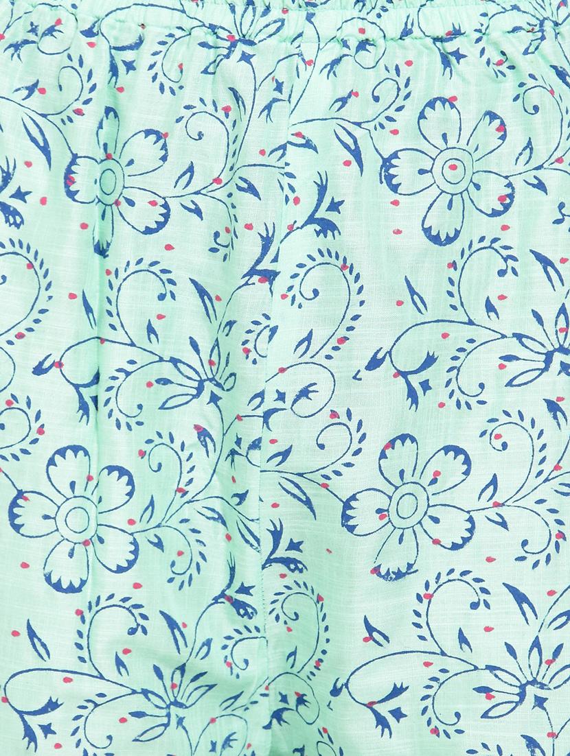 Block printed kurta with palazzo set - 15645538 - Zoom Image - 5