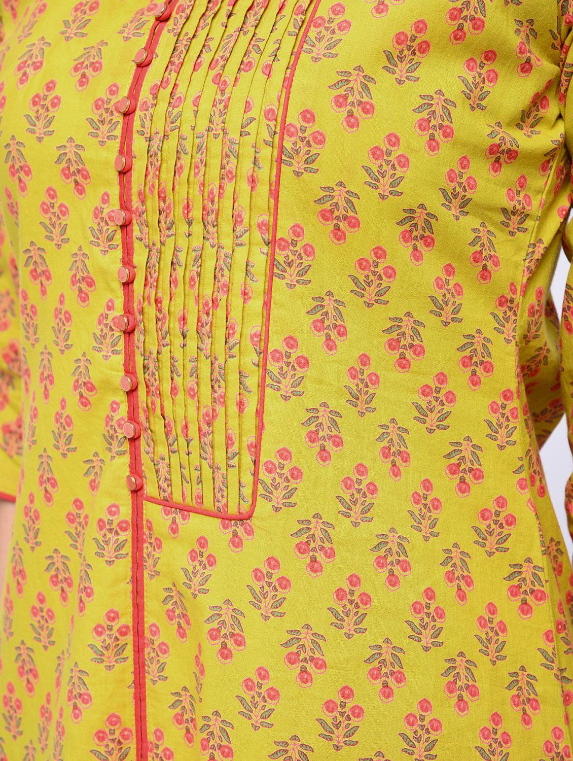 pintucks straight kurta - 15647842 - Zoom Image - 5