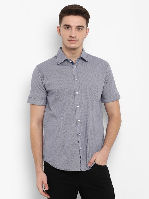 blue cotton casual shirt - 15648656 - Standard Image - 1