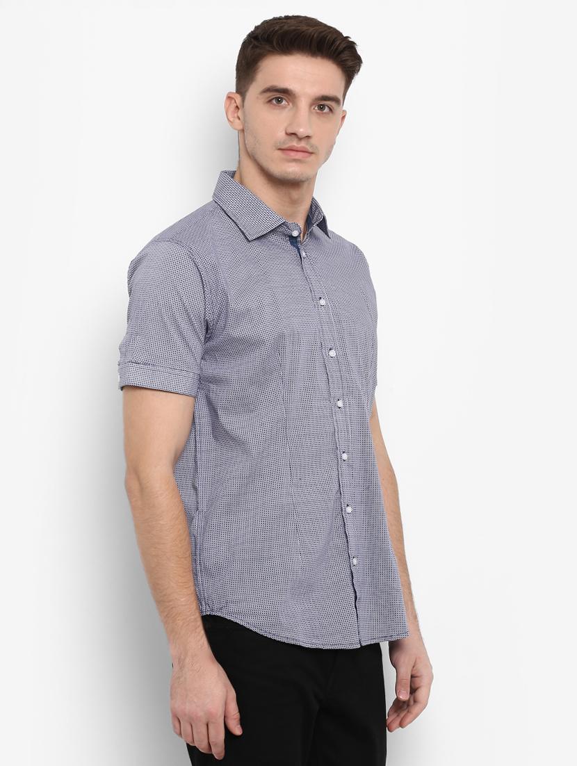 blue cotton casual shirt - 15648656 - Zoom Image - 2