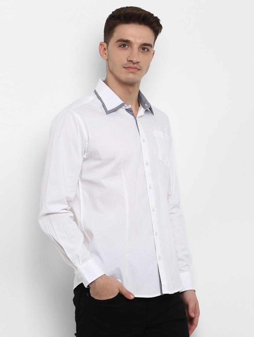 white cotton casual shirt - 15648918 - Zoom Image - 2