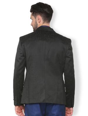 black polyester single breasted blazer - 15649050 - Standard Image - 2