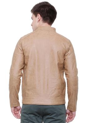beige leather biker jacket - 15649093 - Standard Image - 2