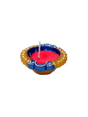 aapno rajasthan small handpainted wax filled terracotta diyas - set of 12 - 15649194 - Standard Image - 5