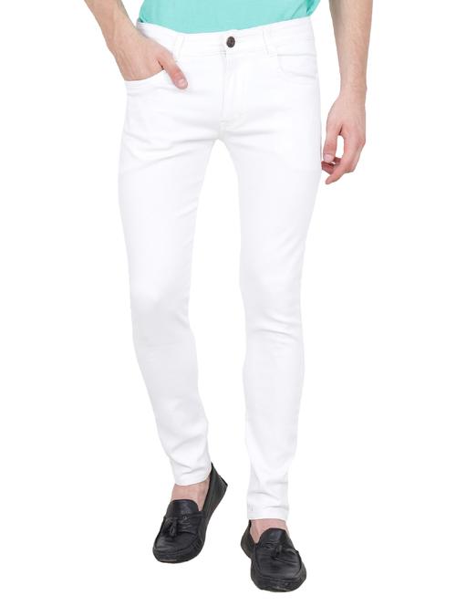 white denim plain jeans - 15649472 - Standard Image - 1