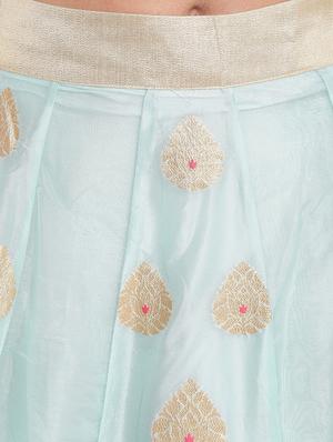 zari flared lehenga set - 15649790 - Standard Image - 5