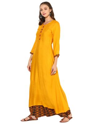 a-line embroidered kurta - 15650161 - Standard Image - 2