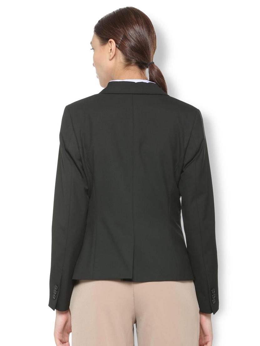 black lapel collared blazer - 15650170 - Zoom Image - 2