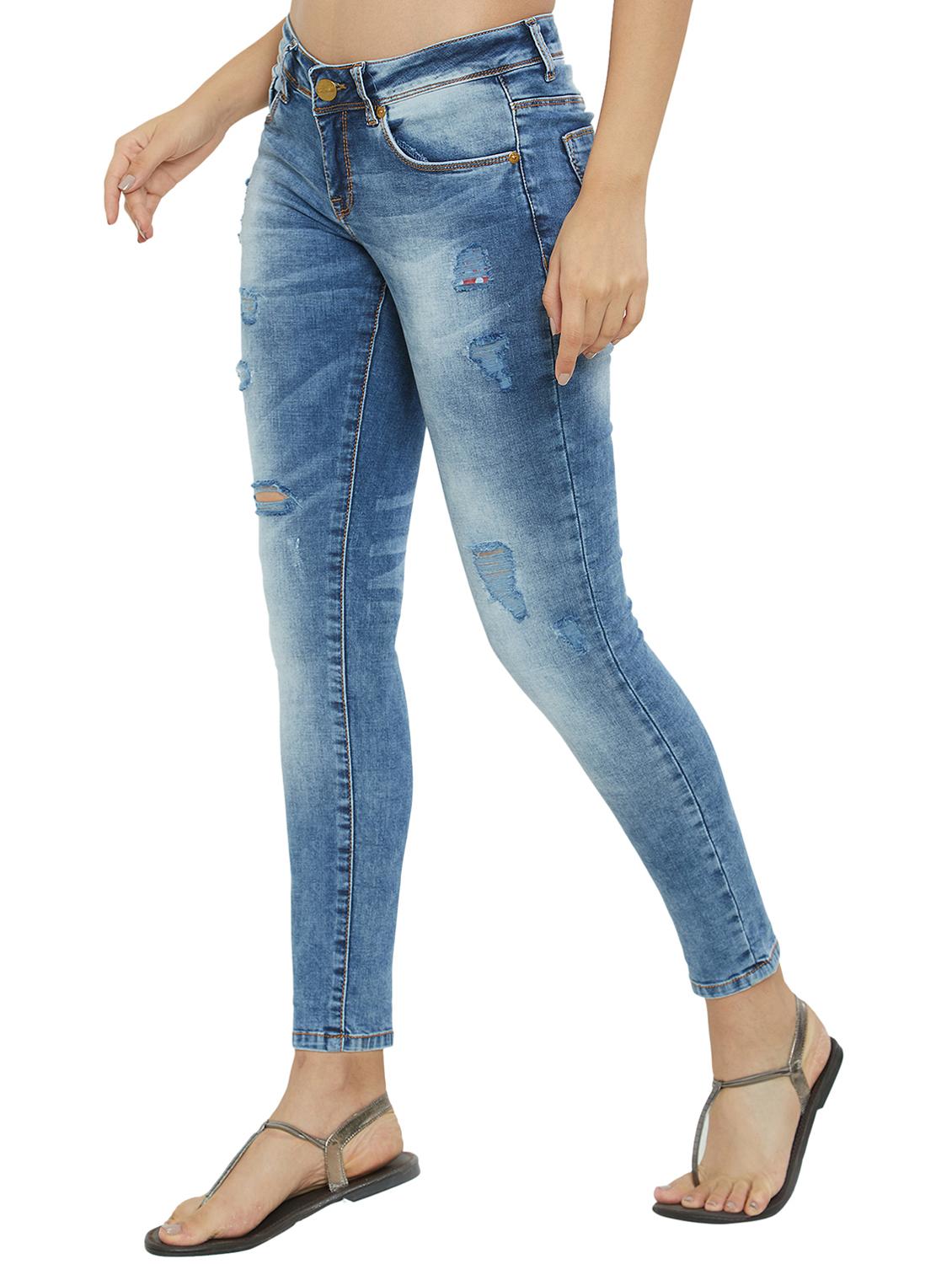 stone washed distressed jeans - 15653983 - Zoom Image - 2