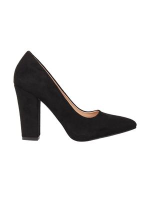 black suede slip on pumps - 15654436 - Standard Image - 2
