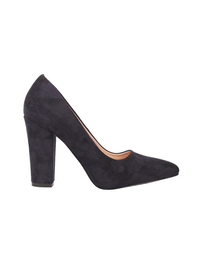 navy suede slip on pumps - 15654438 - Zoom Image - 2