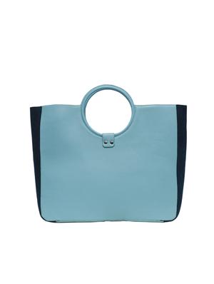 blue leatherette (pu) regular handbag - 15654790 - Standard Image - 2