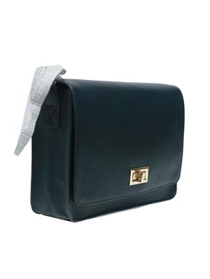 black leatherette (pu) regular sling bag - 15654799 - Standard Image - 5
