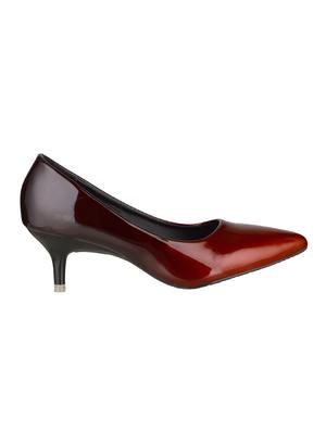 maroon slip on pumps - 15655774 - Standard Image - 2