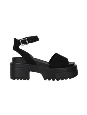 black patent leather ankle strap sandals - 15656804 - Standard Image - 2