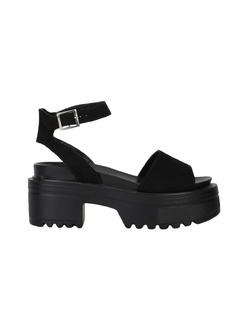 black patent leather ankle strap sandals - 15656804 - Zoom Image - 2