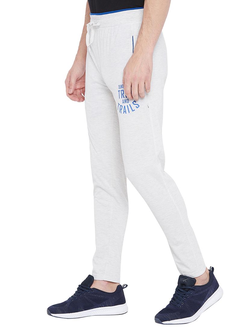 grey cotton full length track pant - 15657681 - Zoom Image - 2