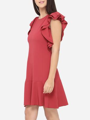 ruffle sleeved a-line dress - 15658050 - Standard Image - 2